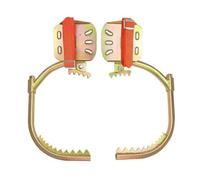 B Baosity Grimpettes Arbre Grimpantes Étriers Spikes Fer à Grimper avec Plaque Dentelée Antidérapante en Acier Carbone Cadre Doré Courbé Ajustement Stable à, Modèle 300 15-30 Cm
