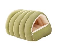 B Baosity Grotte pour Animaux, Confortable, Lavable, Abri pour, Cadeau, Lit Douillet pour Animaux, Fournitures en Coton PP, Multifonctionnel, Chaud et, Green M