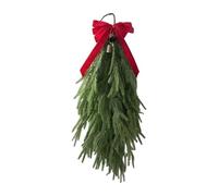 B Baosity Guirlande de Noël Teardrop Ornement Suspendu Couronne d'hiver Plante Artificielle Caoutchouc Souple Adaptée à L'Intérieur Extérieur Réception, Style A
