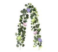 B Baosity Guirlande de Pâques Œuf Décoration Intérieure Guirlande de Fleurs Artificielles Liane de Printemps Guirlande de Table Adaptée pour Salle à Manger Salo, 180cm