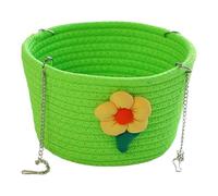 B Baosity Hamac pour Petits Animaux de Compagnie, Accessoire de Cage, Maison de Repos Multifonctionnelle avec Chaînes Robustes, Nid de Couchage Suspendu pour Ra, Vert