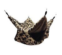 B Baosity Hamac pour Petits Animaux, Lit Superposé, Hamac-cachette pour Planeur de Sucre, Jouet, en Polaire, Lit Suspendu d'hiver pour Hamster, Noir 20cmx20cm