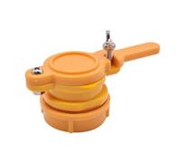 B Baosity Honey Extractor Machine Robinet Dégueuleur Clapet Vanne Bouchon de Ruche Vanne à Levier pour Débit Maîtrisé Fixation par Bague Filetée et Vis, 44mm