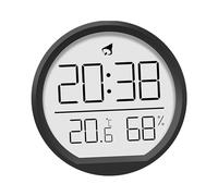 B Baosity Horloge Murale Numérique de Chevet 7,4 Cm (2,9 Pouces) avec Affichage de La Température et de L'humidité, Fonctionne sur Piles, Idéale pour Les Pe, noir