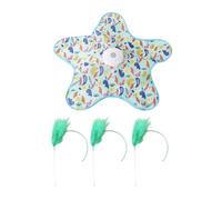 B Baosity Interactive pour (1 Pièce) avec Plumes Cachées, Fonction Automatique, Favorise l'exercice Physique et Mental des Chats, Canard