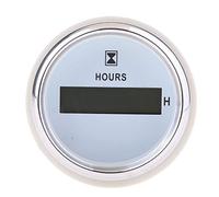 B Baosity Jauge De Compteur D'heures De Bateau - Enregistrement du Temps De La Minuterie pour Bateaux/Voitures/Camions/Tracteurs, Suivi du Temps, étanche, Blanc, 52mm