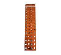 B Baosity Jauge de Filetage Identificateur de Pas Mesure de Pas Vérificateur de Filets Outil Plat et Long avec Arrondis et Inserts Métalliques pour Identifier, Orange