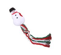B Baosity Jouet de Noël pour Chien, Jouet en Corde pour Chien, Accessoire Multifonctionnel pour Chiens à Mâchoires Puissantes, Jouet de Dentition pour Chiens, F, Bonhomme de Neige