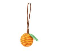 B Baosity Jouets Interactifs pour Chats, Jouets à Mâcher en Forme de Balle pour Chats, Accessoires D'entraînement et de Jeu pour Animaux de Compagnie, Orange 20cmx9cm