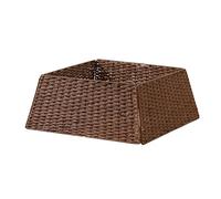 B Baosity Jupe de Noël Décorative Base Sapin Anneau Tressé Couverture Support Sapin Matériau Corde Papier Fil de Fer Fonction Adaptée Entrée Salon Terra, Brun Foncé