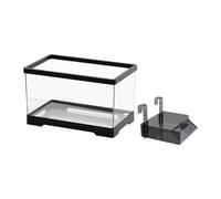 B Baosity Kit de Démarrage pour Aquarium à Comprenant Une Mangeoire, Une Plateforme pour Grimper et Se Prélasser Au Soleil, Noir, L with Platform