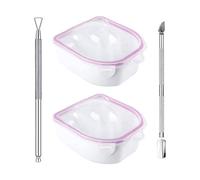 B Baosity Kit de Dissolvant pour Vernis à Ongles En 2 Pièces, Contenant, Outil de Manucure, Plateau à Double Couche, Matériau Robuste et Adapté à L'utilisat, ROSE