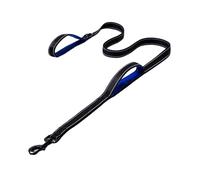 B Baosity Laisse pour Chien de 1,5 M avec Poignée Rembourrée, Résistante et Portable, Idéale pour Les Promenades avec des Chiens de Petite, Moyenne et Grande Ta, Noir Bleu