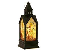 B Baosity Lampe de Table Décorative Rétro LED pour Halloween, Idéale pour Une Ambiance Bougie, Parfaite pour Une Fête Ou Un Patio. Parfaite comme Lampe Suspendu, épouvantail