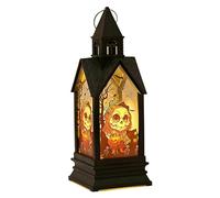 B Baosity Lampe de Table Décorative Rétro LED pour Halloween, Idéale pour Une Ambiance Bougie, Parfaite pour Une Fête Ou Un Patio. Parfaite comme Lampe Suspendu, Squelette
