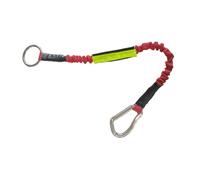 B Baosity Lanière de Traction Extensible pour Rafting Corde D'Aventure Réfléchissante avec Boucle en Acier Équipement de Secours Résistant à l'abrasion Adaptée, Rouge