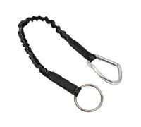 B Baosity Lanière de Traction Extensible pour Rafting Corde D'Aventure Réfléchissante avec Boucle en Acier Équipement de Secours Résistant à l'abrasion Adaptée, Noir