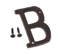 B Baosity Lettres de L'alphabet En Fer Forgé, Panneau de Clôture à Faire Soi-même, Noir B