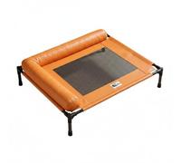B Baosity Lit de Repos Pet Amovible Détachable avec Respirante Élément Surélevé Protège du Sol Nettoyage Rapide Parfait pour Repos Animal Domestique en Intérieur, Orange Hermès, M