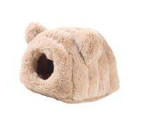 B Baosity Lit en Forme de Grotte pour Hamsters, Cochons d'Inde Ou Lapins. Chaud et Confortable, Idéal pour l'hiver. Une Petite Maison pour Animaux, Beige
