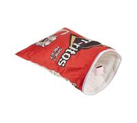 B Baosity Lit-Grotte pour Chat avec Jouet Suspendu, Cachette D'extérieur Chaude avec Papier Froissé, Maison pour Chaton, Chiot, Sac de Couchage pour Se Repo, Socle Rouge