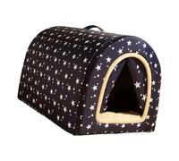 B Baosity Lit-Grotte pour, Niche pour Chien, Nid, Abri d'hiver, Tente pour Animaux, 2 Utilisations pour Le Couchage des Petits Chiens, étoile