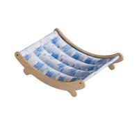 B Baosity Lit Hamac Rafraîchissant pour Chat, Chaise Longue surélevée, Mobilier pour Animaux de Compagnie Robuste et Facile à Nettoyer, Idéal pour Lapins et, Bleu, 49x31.5x13cm