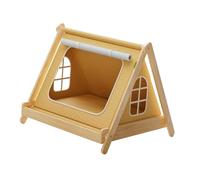 B Baosity Lit-Tente D'intérieur pour Chien, Abri surélevé en Bois avec Rideau Enroulable, Idéal pour Chambre, Balcon, Dortoir, Ou Chiot.