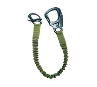B Baosity Longe Antichute pour l'escalade, Corde élastique de Protection, Mousqueton Rétractable à Ouverture Rapide avec Absorbeur de Choc en Acier et Nylon, Vert