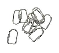 B Baosity Lot de 10 Mousquetons de Sécurité Robustes avec Boucle à Vis pour Sacs D'intérieur et D'extérieur