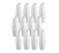 B Baosity Lot de 12 Vases à Fleurs Blancs Hauts, Incassables, Parfaits pour Décorer Centres de Table, Salons et Bureaux.
