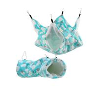 B Baosity Lot de 2 Accessoires pour Cage de Furet/Rat : Hamac Jouet, Lit pour Petits Animaux, Hamac Suspendu pour Cage de Cobaye, Tunnel Cachette pour Cobaye, Vert