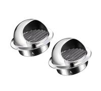 B Baosity Lot de 2 Grilles de Ventilation Murales Rondes Hémisphériques de Rechange pour Salle de Bain, Antirouille, Accessoire Multifonctionnel, pour Un Tuyau de 120