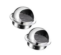 B Baosity Lot de 2 Grilles de Ventilation Murales Rondes Hémisphériques de Rechange pour Salle de Bain, Antirouille, Accessoire Multifonctionnel, pour Tuyaux de 200