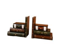 B Baosity Lot de 2 Serrelivres Décoratifs en Forme de Livre avec Tiroirs de Rangement, Parfaits pour L'école, Un Café, Grand Mince