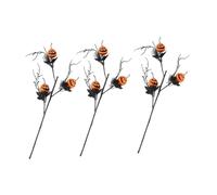 B Baosity Lot de 3 Fausses Branches de Citrouille D'Halloween, Tige Florale, 55 Cm, pour Bouquet DIY, Noir