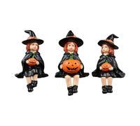B Baosity Lot de 3 Figurines de Sorcière Citrouille pour Halloween, Idéales pour Un Meuble, Un Salon, Une Bibliothèque Ou Un Bureau.