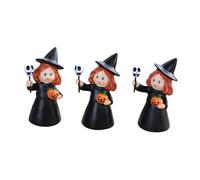 B Baosity Lot de 3 Figurines de Sorcières Décoratives de Bureau, Cadeaux D'Halloween, Collection de Dessins Animés, Mignonnes