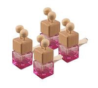 B Baosity Lot de 4 Flacons de Parfum avec Clip Décoratif, Indispensables pour La Voiture, Rechargeables et Parfumées. Diffuseur D'aromathérapie pour La Mais, rose rouge