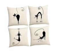 B Baosity Lot de 4 Housses de Coussin Carrées pour Canapé, Lit, Décoration D'intérieur