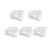 B Baosity Lot de 5 étuis Triangulaires Transparents Anti-pollution pour éponges à Maquillage Compactes, Organisateur et Porte-éponges pour Une Utilisation à Dom