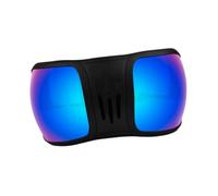 B Baosity Lunettes de Course pour Chevaux, Lunettes D'équitation avec Sangle Réglable, Protection Oculaire Multifonctionnelle pour Chevaux Lors de Randonnée, Noir et Bleu