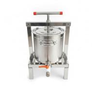 B Baosity Machine d'Extraction Presse à Miel à Vis Verticale Extracteur Inox avec Couvercle Poignées Latérales et Sortie Convient à Ruchers Apicole Alimentaire, Array, Rouge