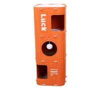 B Baosity Maison pour Chat, Accessoires Confortables pour Animaux de Compagnie, Facile à Assembler, Mobilier pour Chats D'intérieur, Cachette, 3 Couches d'orange
