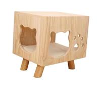 B Baosity Maison surélevée pour Chat, Grotte, Abri pour Jouer et Faire de l'exercice, Salon surélevé pour Chat