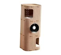 B Baosity Maisonnette en Feutre pour Chat, 3 étages, Mignonne et Fonctionnelle, avec Coussin Moelleux et Coussin pour Un Lit Douillet. Accessoires pour Animaux, Chameau