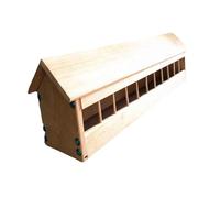 B Baosity Mangeoire à Pigeons en Bois, Mangeoire pour Volailles, Mangeoire à Poulets, Minimisant Les Déchets, Convient pour, 80x11x7cm