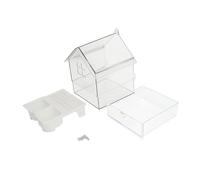 B Baosity Mangeoire/Abreuvoir pour Perruches avec Tiroir, Accessoire pour Cage à Oiseaux, Boîte de Suspendue pour Pinsons et Inséparables