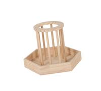 B Baosity Mangeoire en Bois pour Lapins, Râtelier à Lapins, Mangeoire pour Rongeurs avec Fixation Interne, Pratique, Convient Aux Cobayes et Aux Lapins, 29.3 X 20 Cm