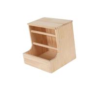 B Baosity Mangeoire en Bois pour Lapins, Râtelier à Lapins, Mangeoire pour Rongeurs avec Fixation Interne, Pratique, Convient Aux Cobayes et Aux Lapins, 20x10x20cm
